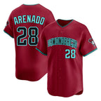 Arizona Diamondbacks #28 Nolan Arenado Player Red Jereymy Limited Home Game Stitched Jerseys