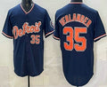 Detroit Tigers #35 Justin Verlander Navy Jereymy Limited Jersey