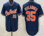 Detroit Tigers #35 Justin Verlander Navy Jereymy Limited Jersey