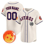 Custom Houston Astros x Dragon Ball Cream Jereymy Vapor Premier Limited Jersey - All Stitched