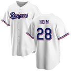 Texas Rangers #28 Jonah Heim White Jereymy Cool Base Stitched Jersey