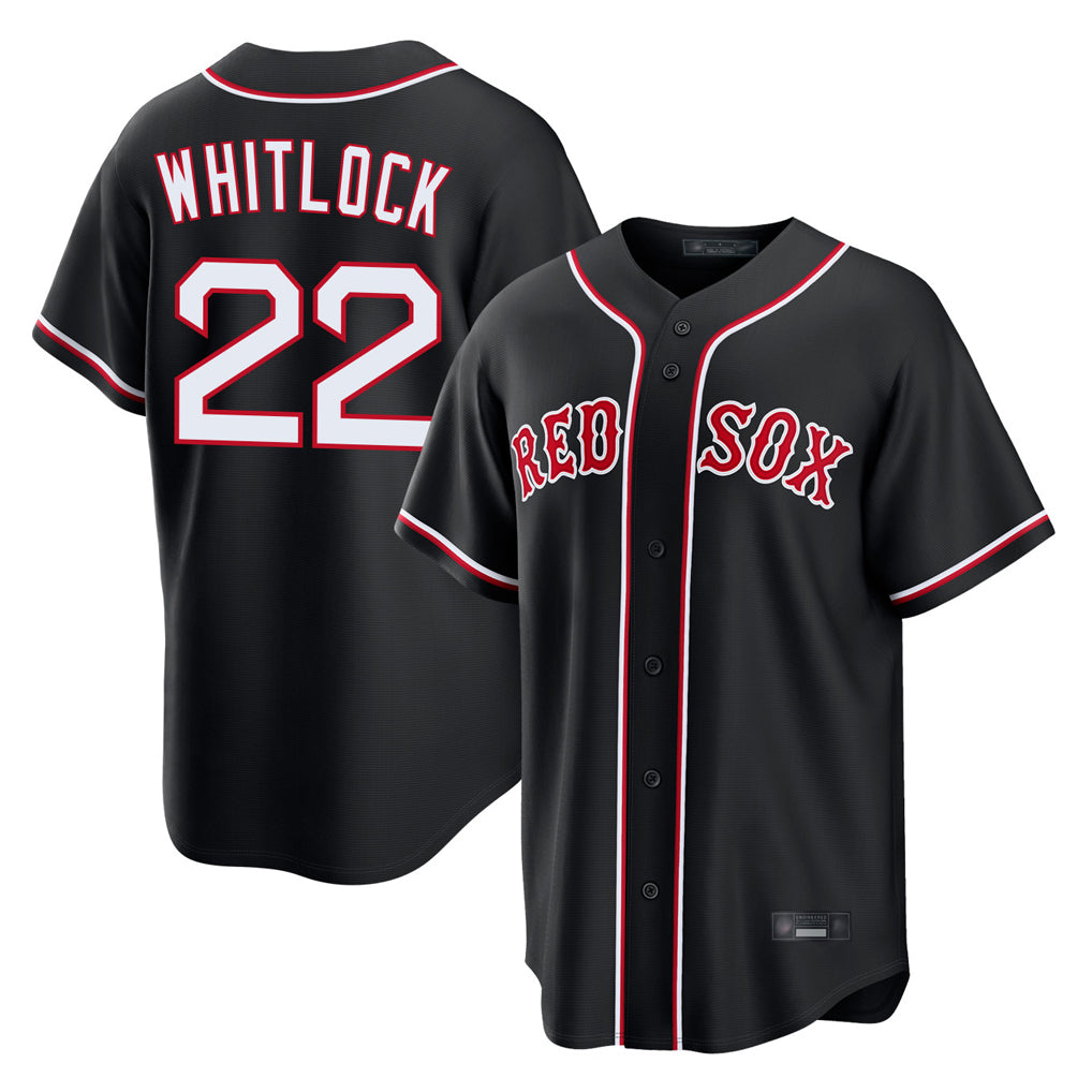 Boston Red Sox #22 Garrett Whitlock Player Black Jereymy Out Home Game Stitched Jerseys