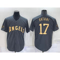 Los Angeles Angels #17 Shohei Ohtani Grey Jereymy 2022 All Star Stitched Cool Base Jersey
