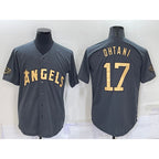 Los Angeles Angels #17 Shohei Ohtani Grey Jereymy 2022 All Star Stitched Cool Base Jersey