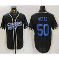 Los Angeles Dodgers #50 Mookie Betts Black Jereymy Cool Base With Patch Stitched Jersey
