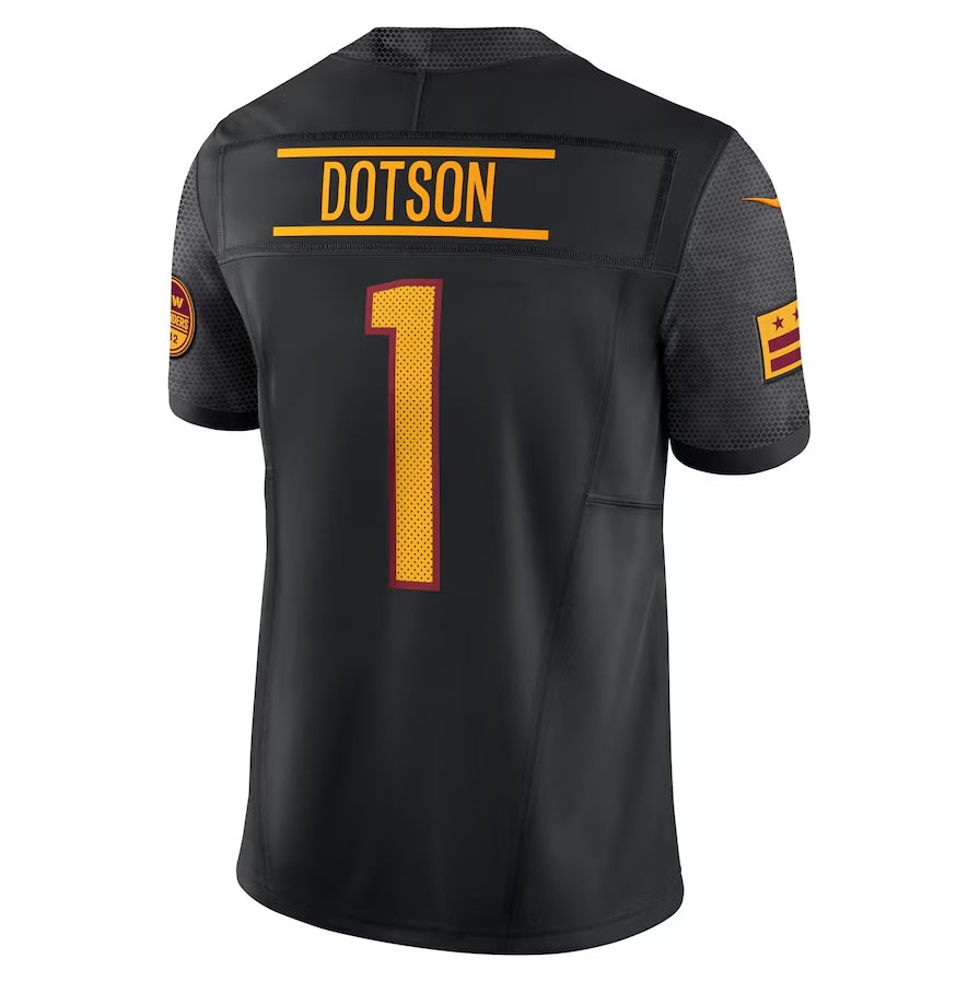 W.Commanders #1 Jahan Dotson Alternate Vapor F.U.S.E. Limited Jersey - Black Jereymy