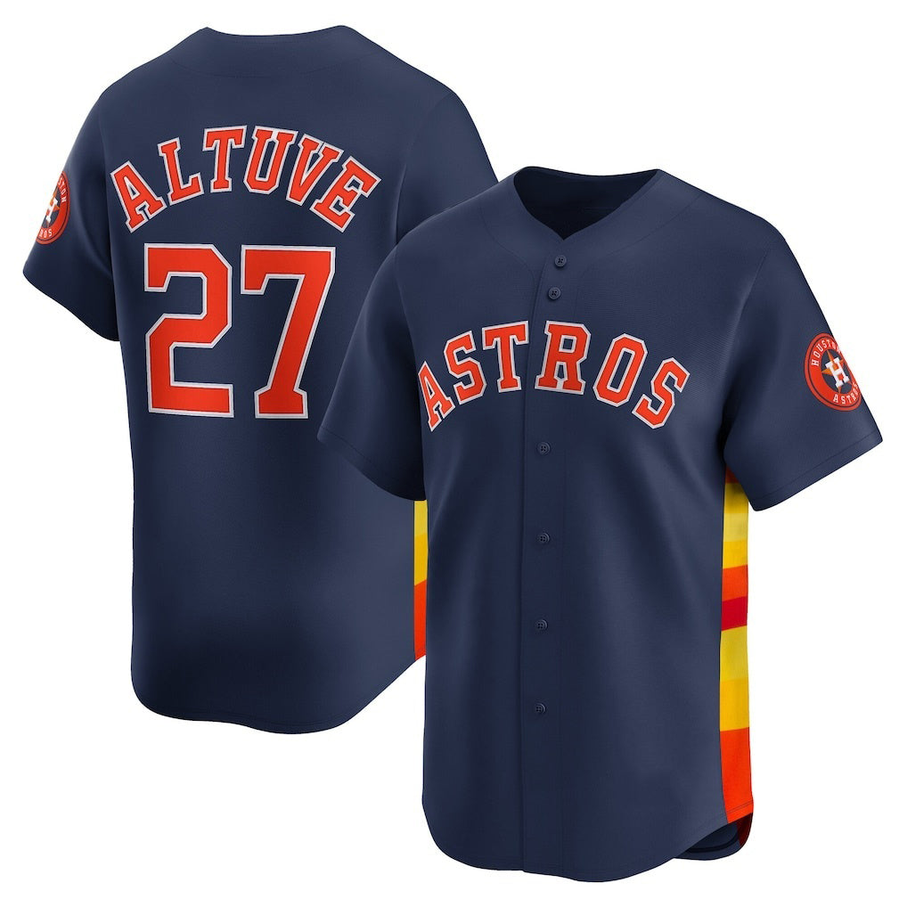 Houston Astros #27 Jose Altuve Navy Jereymy Alternate Limited Player Jersey