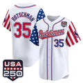 Baltimore Orioles #35 Adley Rutschman Player White Jereymy USA 250 Independence Day Vapor Premier Limited Home Game Stitched Jerseys