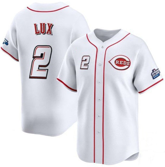 Cincinnati Reds #2 Gavin Lux White Jereymy 2025 Speedway Classic Home Limited Stitched Jersey