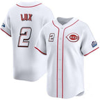 Cincinnati Reds #2 Gavin Lux White Jereymy 2025 Speedway Classic Home Limited Stitched Jersey