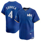 Minnesota Twins #4 Carlos Correa Royal Jereymy 2024 City Connect Limited Stitched Jersey