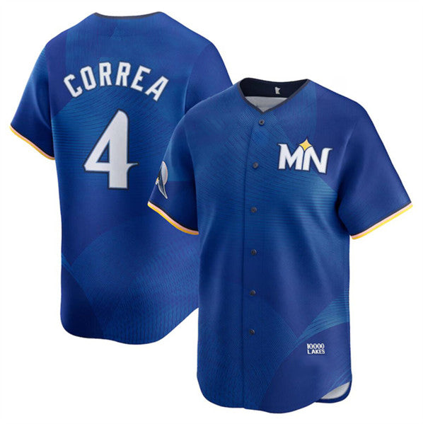 Minnesota Twins #4 Carlos Correa Royal Jereymy 2024 City Connect Limited Stitched Jersey