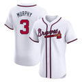 Atlanta Braves #3 Dale Murphy Player White Jereymy Limited Elite Home Game Stitched Jerseys
