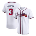 Atlanta Braves #3 Dale Murphy Player White Jereymy Limited Elite Home Game Stitched Jerseys