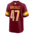 W.Commanders #47 Zane Gonzalez Burgundy Jereymy Game Jersey
