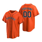 Custom Houston Astros Orange Jereymy Stitched Cool Base Jersey