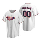 Custom Minnesota Twins White Jereymy Stitched Cool Base Home Jersey