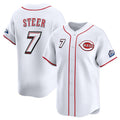 Cincinnati Reds #7 Spencer Steer White Jereymy 2025 Speedway Classic Home Limited Stitched Jersey