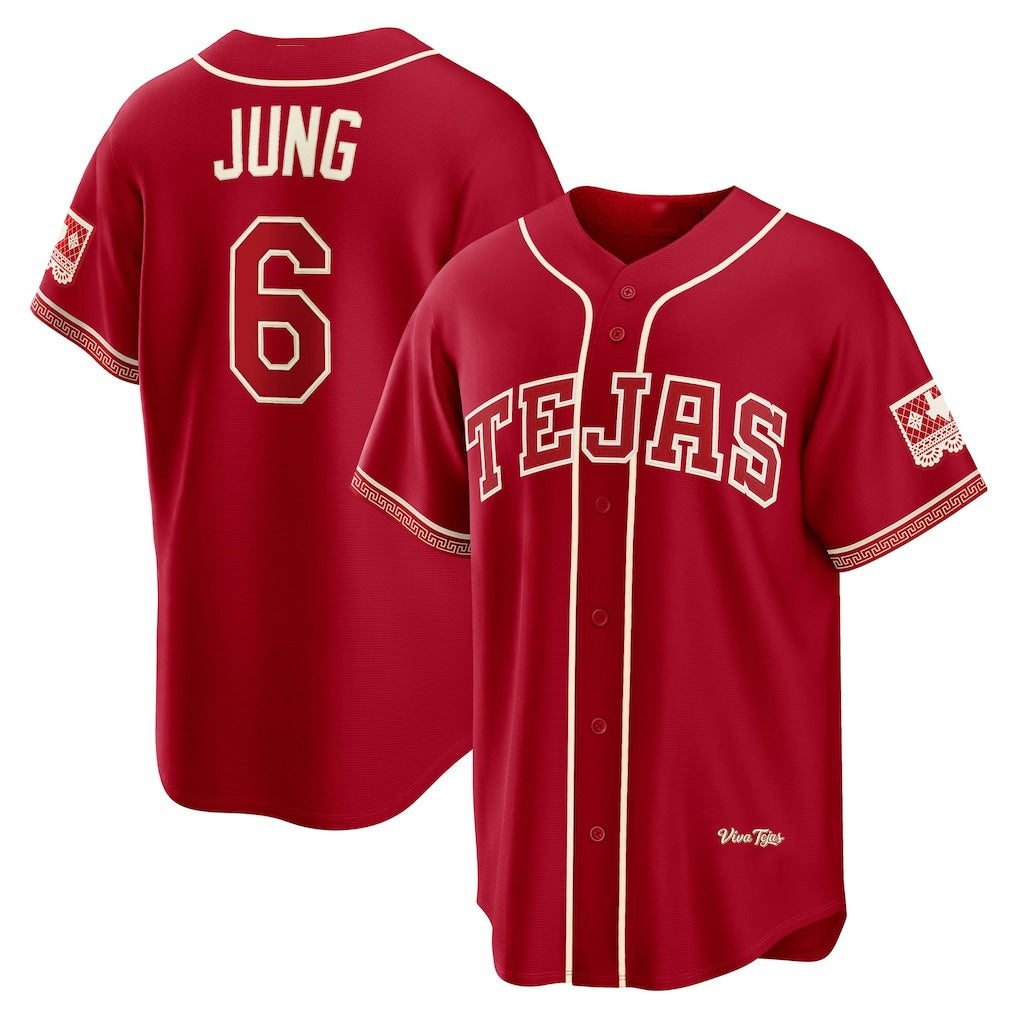 Texas Rangers #6 Josh Jung Red Jereymy 2026 City Connect Stadium Jersey