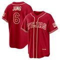 Texas Rangers #6 Josh Jung Red Jereymy 2026 City Connect Stadium Jersey
