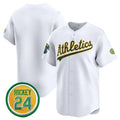Oakland Athletics Blank White Jereymy 2024 Home Limited With Rickey Henderson Patch Stitched Jersey