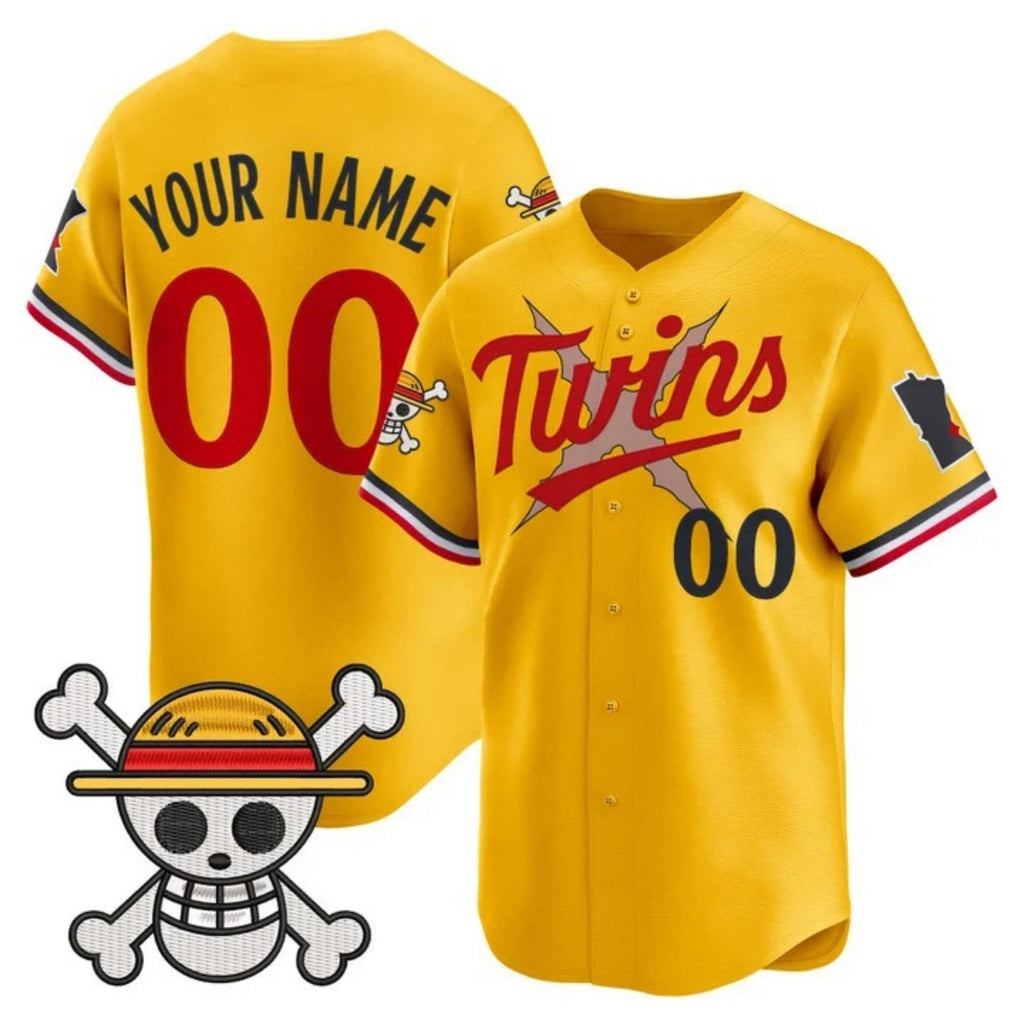 Custom Minnesota Twins x One Piece Gold Jereymy Vapor Premier Limited Jersey - Stitched