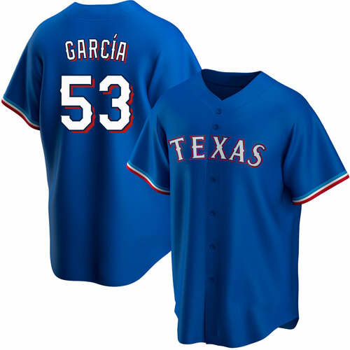 Texas Rangers #53 Adolis Garcia Blue Jereymy Cool Base Stitched Jersey
