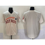 Houston Astros Blank Cream Jereymy Throwback Cooperstown Collection Limited Stitched Jersey