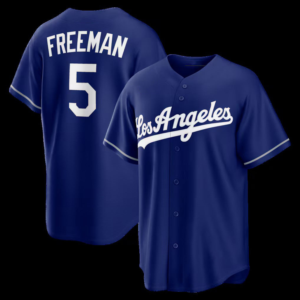 Los Angeles Dodgers #5 Freddie Freeman Royal Jereymy Alternate Replica Jersey