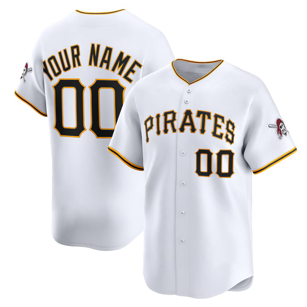 Custom Pittsburgh Pirates White Jereymy Home Limited Jersey