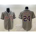 Detroit Tigers #24 Miguel Cabrera Gray Jereymy Cool Base Stitched Jersey