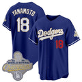 Los Angeles Dodgers #18 Yoshinobu Yamamoto Royal Jereymy 2026 Alternate Gold Collection Stadium Stitched Jersey