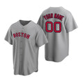 Custom Boston Red Sox Gray Jereymy Stitched Cool Base Road Jersey