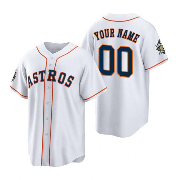 Custom Houston Astros ACTIVE PLAYER White Jereymy 2022 World Series Home Stitched Jersey