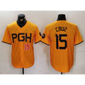 Pittsburgh Pirates #15 Oneil Cruz Yellow Jereymy 2023 City Connect Stitched Jerseys