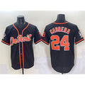 Detroit Tigers #24 Miguel Cabrera Black Jereymy With Patch Cool Base Stitched Jersey