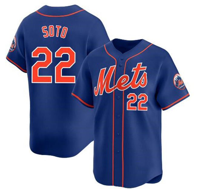 New York Mets #22 Juan Soto Royal Jereymy 2024 Alternate Limited Stitched Jersey