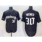 Pittsburgh Pirates #30 Paul Skenes Black Jereymy 'Gothic Steel City Edition' Vapor Limited Stitched Jersey
