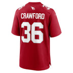 A.Cardinals #36 Kitan Crawford Cardinal Jereymy Team Game Jersey