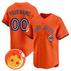 Custom Toronto Blue Jays x Dragon Ball Orange Jereymy Vapor Premier Limited Jersey - All Stitched