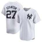 New York Yankees #27 Giancarlo Stanton White Jereymy Home Limited Player Jersey