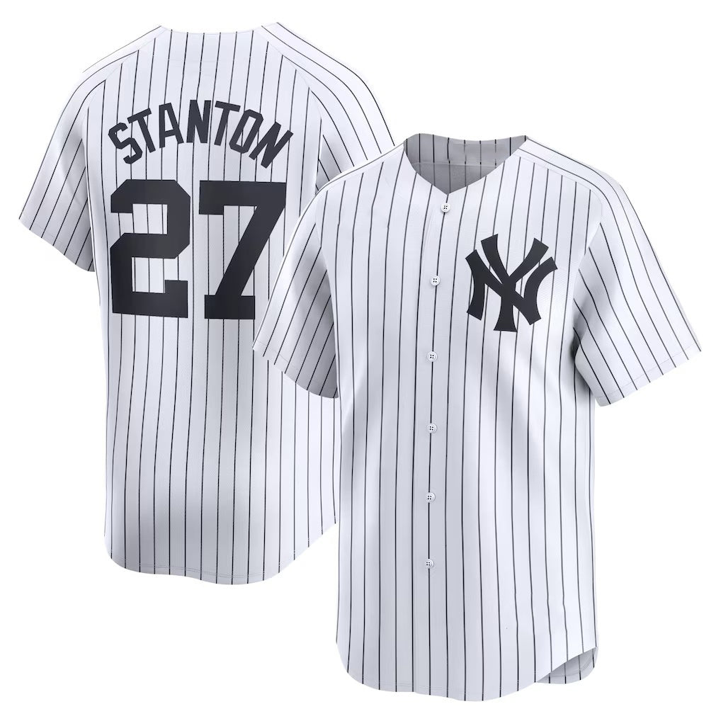 New York Yankees #27 Giancarlo Stanton White Jereymy Home Limited Player Jersey