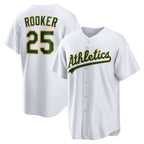 Oakland Athletics #25 Brent Rooker White Jereymy Home Replica Jersey