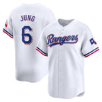 Texas Rangers #6 Josh Jung White Jereymy Home Limited Player Jersey