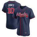 Atlanta Braves #10 Chipper Jones Player Navy Jereymy Limited Elite Home Game Stitched Jerseys