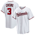 Washington Nationals #3 Dylan Crews White Jereymy Home Replica Jersey