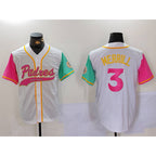San Diego Padres #3 Jackson Merrill White Jereymy NEW 2023 City Connect Cool Base Stitched Jersey