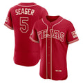 Texas Rangers #5 Corey Seager Red Jereymy 2026 City Connect Authentic Sponsor Patch Jersey
