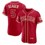 Texas Rangers #5 Corey Seager Red Jereymy 2026 City Connect Authentic Sponsor Patch Jersey