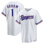 Texas Rangers #1 Groom Home White Jereymy Replica Jersey